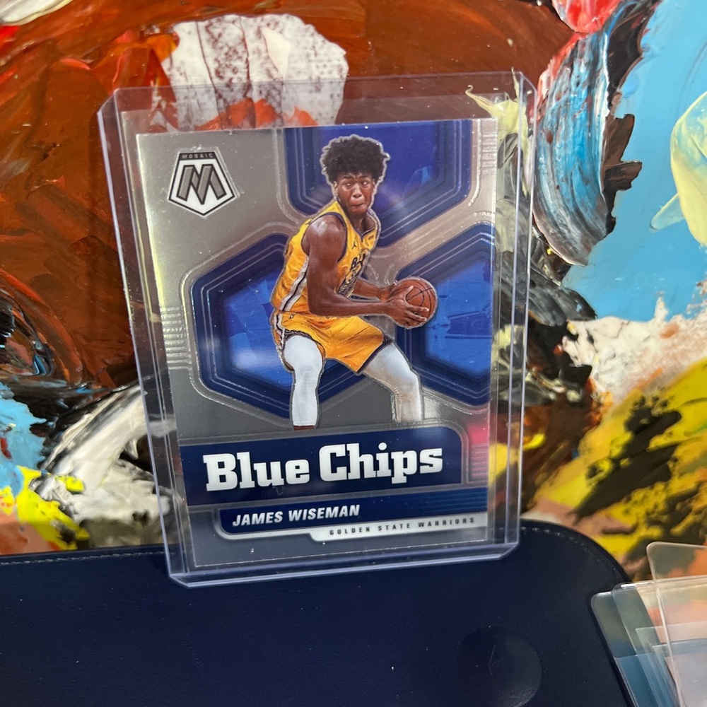 Golden state James wiseman blue chip mosaic insert